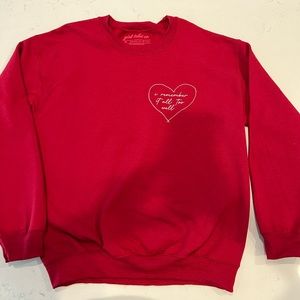 Girl Tribe Co All Too Well Taylor Swift Heart Sweatshirt